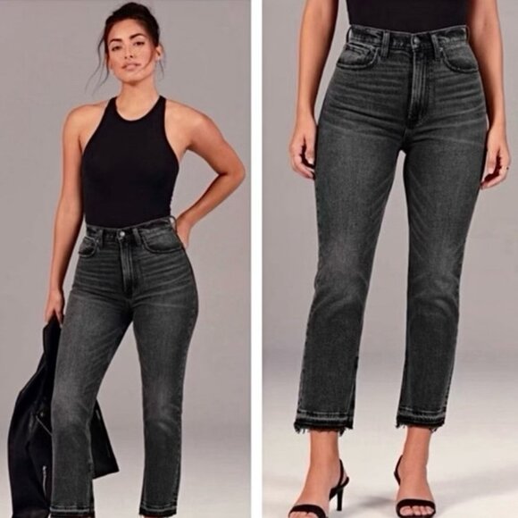 Abercrombie & Fitch Denim - Abercrombie & Fitch Ultra High Rise Ankle Straight Jean